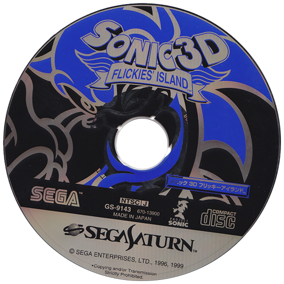 Sonic 3D: Flickies' Island box art for Sega Saturn